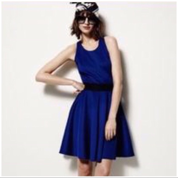 MILLY FOR DESIGNATION Blue Fit & Flare Party Dress - Picture 2 of 5